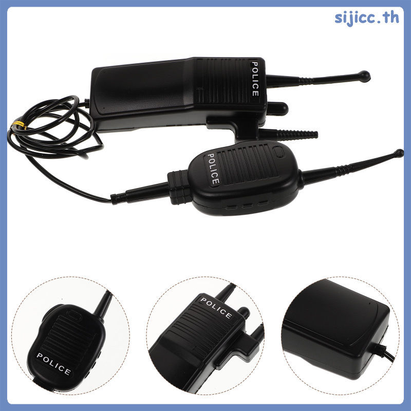 ฮาโลวีนตํารวจเกียร์เด็กบทบาทเล่นเครื่องแต่งกายอุปกรณ์เสริม 19.00X6.00X4.00 ซม.สีดํา sijicc