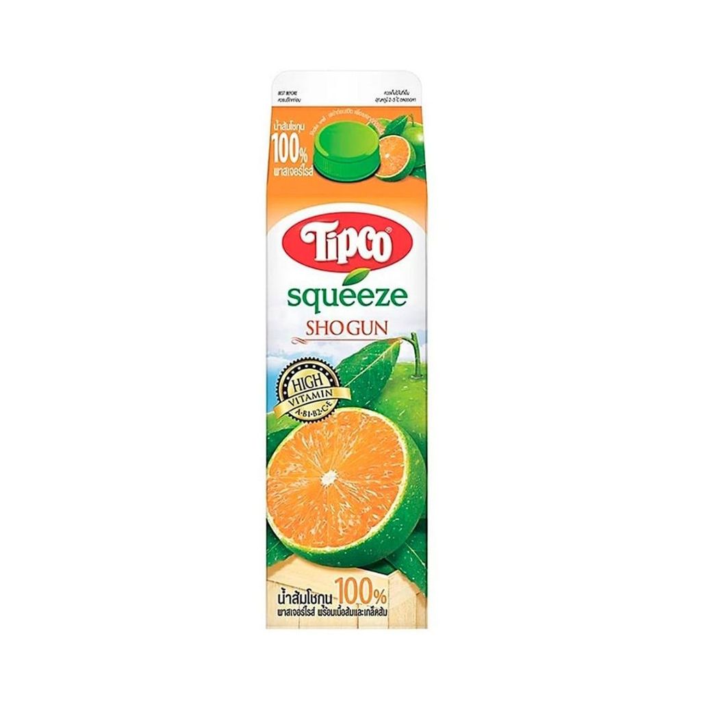 ทิปโก้ สควีซน้ำส้มโชกุน Tipco Squeeze Shogun Orange Juice 1ltr.