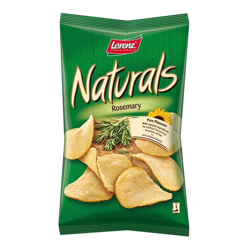 ลอเรนซ์มันฝรั่งแผ่นเรียบอบกรอบรสโรสแมรี่ 100ก Lorenz Naturals Potato Chip Rosemary Flavor 100g [4018077711893 ]