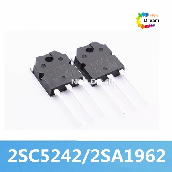 10 ชิ้น 5 คู่ A1962 C5242 เครื่องขยายเสียงเชื่อมกําลังสูงหลอด (5 ชิ้น 2SA1962+5 ชิ้น 2SC5242)