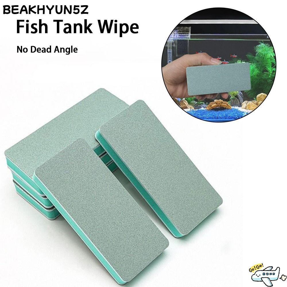 BEAKHYUN5Z ผ้าเช็ดตู้ปลา, แปรงตู้ปลายืดหยุ่นสูงไม่มีมุมตาย, ขจัดตะกรันแบบพกพา EVA แปรงขัดสําหรับทําความสะอาดเครื่องหมายน้ําบนกระจกด้านใน