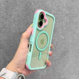 หรูหราป้องกันการหล่น 2 ใน 1 เคสโทรศัพท์แม่เหล็กสําหรับ ไอโฟน 11 12 13 14 15 16 17 มือโปร สูงสุด กันกระแทกกันชนกลับกรณีปก
