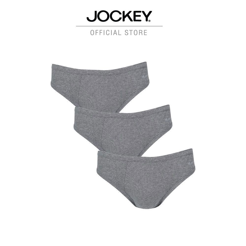 JOCKEY ELANCE BIKINI X3 ชุดชั้นในชาย รุ่น KU 5035 แพ็ค 3 ตัว สีเทา