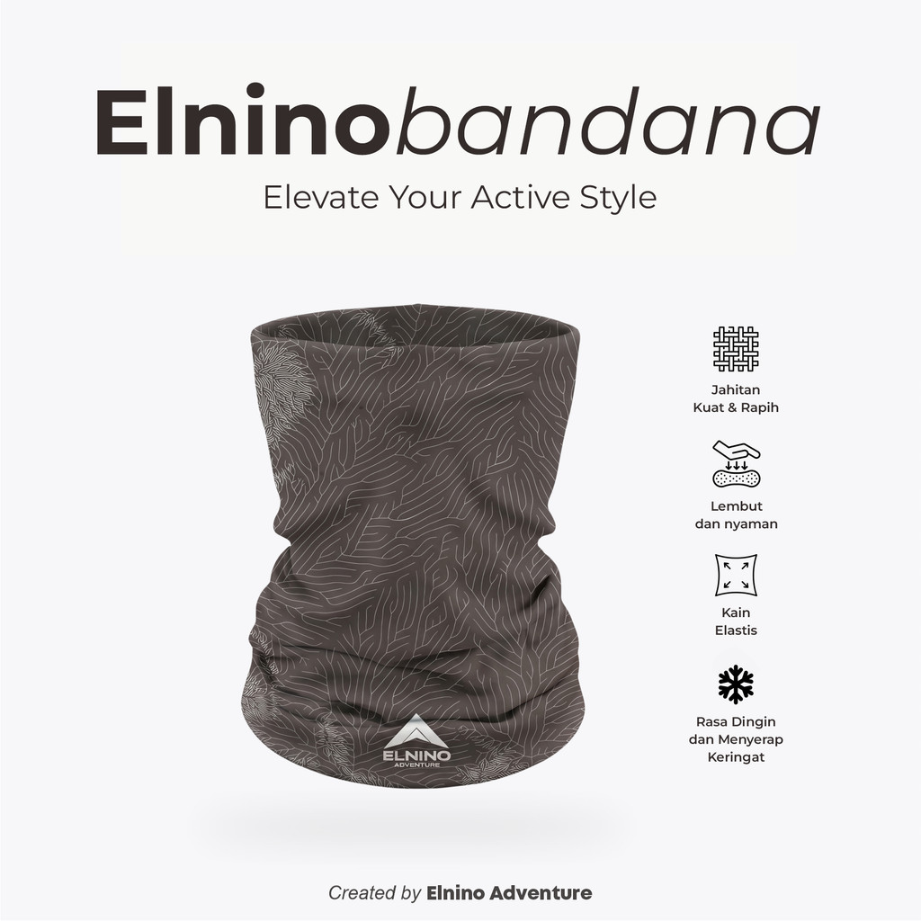 Elnino Multipurpose Headwear Mask Bandana Buff Bando Outdoor Quick dry - Escape