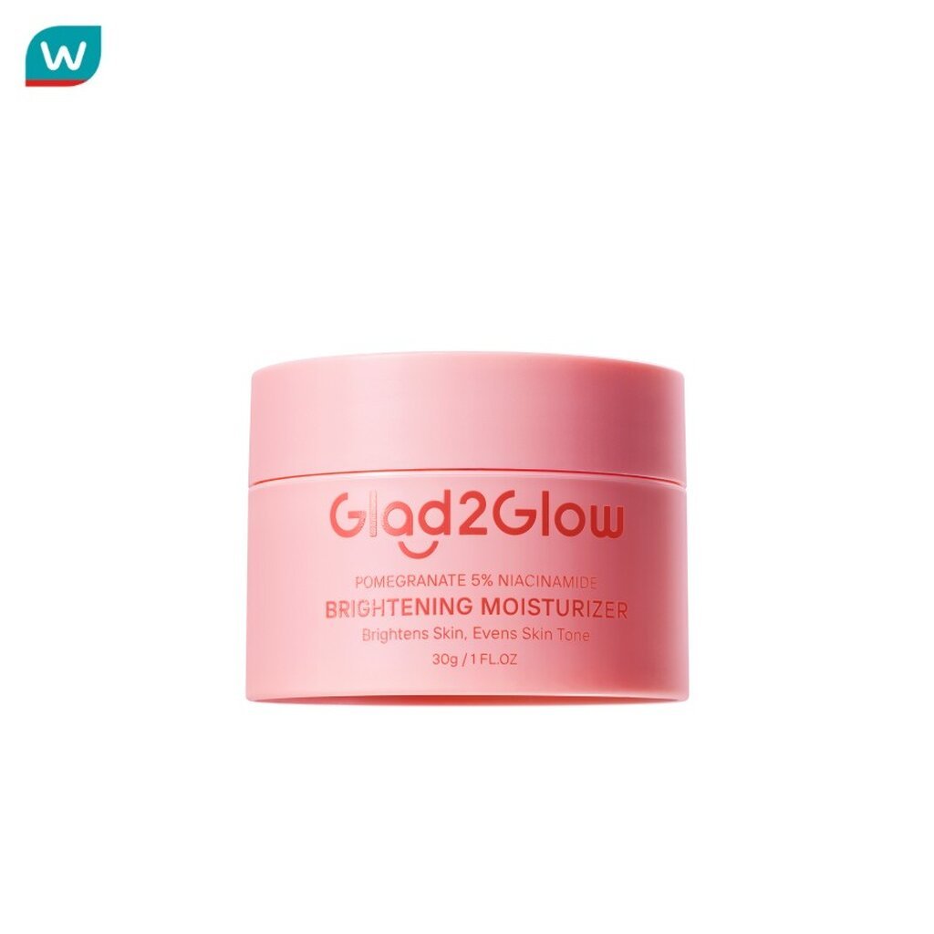 Glad2Glow แกลดทูโกลว์ มอยซ์เจอร์ไรเซอร์ พอมแกรนนิท 5 ไนอะซินาไมด์ ไบรท์เทนนิ่ง 30 กรัม
