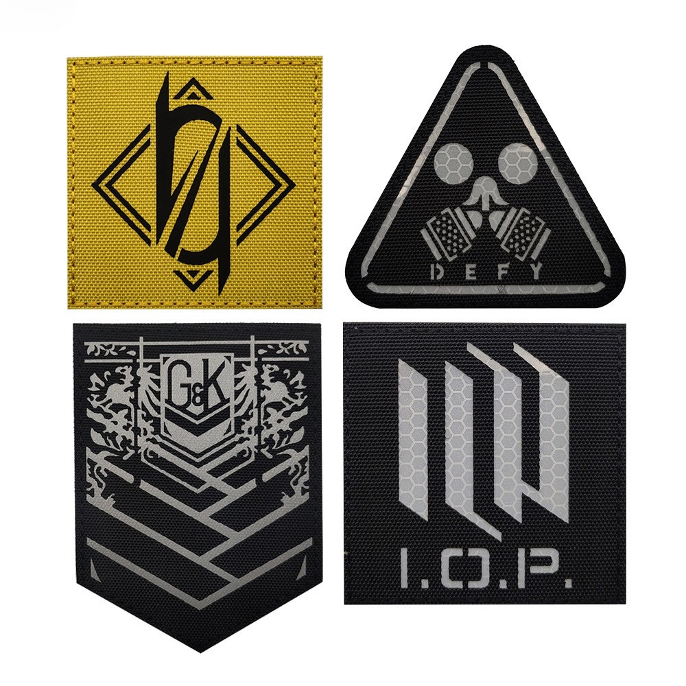 Girls Frontline 404 Squad Griffin สะท้อนแสง Hook Loop Patch ชุดสําหรับกระเป๋าเป้สะพายหลังหมวกแจ็คเก็ตกลางแจ้งเกียร์ตกแต่ง