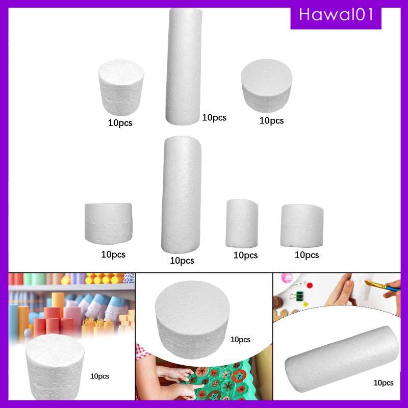 [ฮาวาย] 10 ชิ้นโฟมวงกลมสําหรับงานหัตถกรรมกระบอกโฟมเรียบน้ําหนักเบาสําหรับ ทําเอง