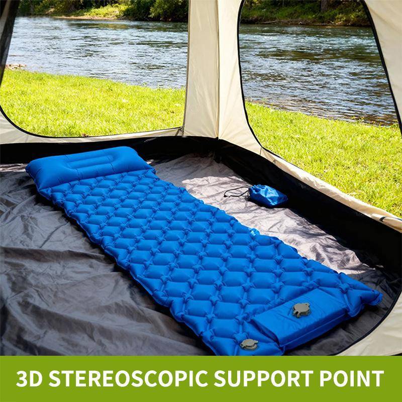 (the) Ultralight Camping Air Mattress ในตัว Inflator ปั๊มน้ําหนักเบาแบบพกพา Sleeping Pad สําหรับเดินป่ากลางแจ้ง Bapaing (TH)
