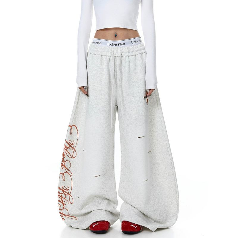EERSHENSHI Hip-Hop Style Thorn Flower-Body Printing Machete Sweatpants