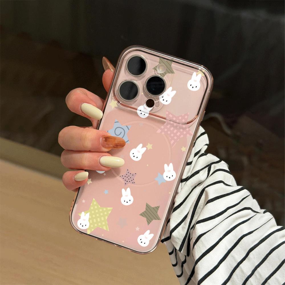 Miffy Star เคส iPhone สีสันสดใสสนุกโปร่งใสสําหรับ iPhone 16/15/14