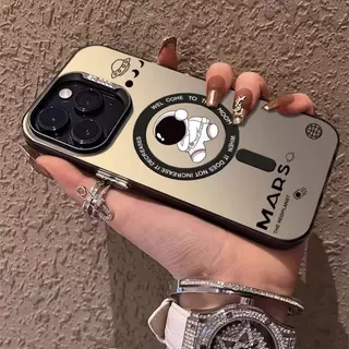 เคสโทรศัพท์แม่เหล็ก ลายนักบินอวกาศ ใช้ได้กับ iPhone 16/15Plus/14ProMax/12/13Pro/11 คุณภาพสูง กันกระแทกและกันรอยขีดข่วน