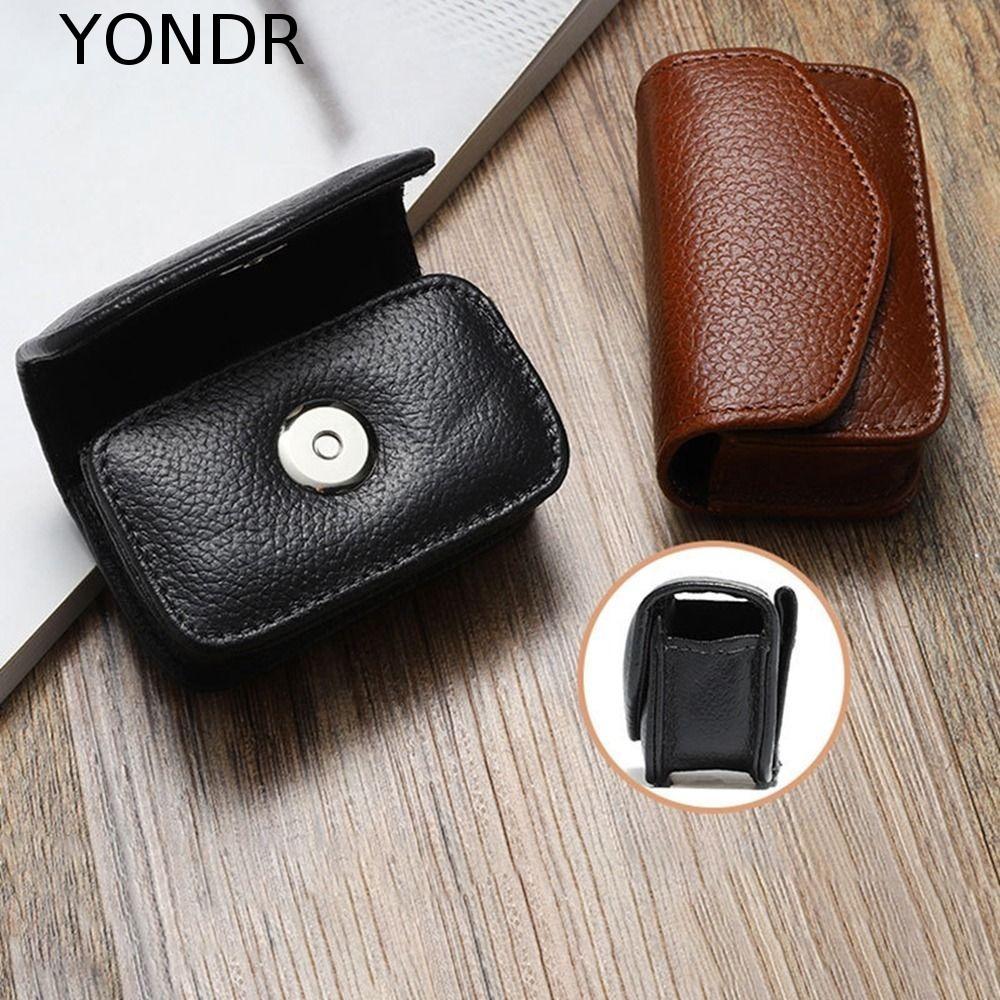 YONDR Waistpack กล่องแว่นตา Simple Portable Spectacle Case หนัง PU Hung บนเข็มขัดกล่องแว่นตาวัยกลางคนและผู้สูงอายุของขวัญพ่อพับกรณีแว่นตา