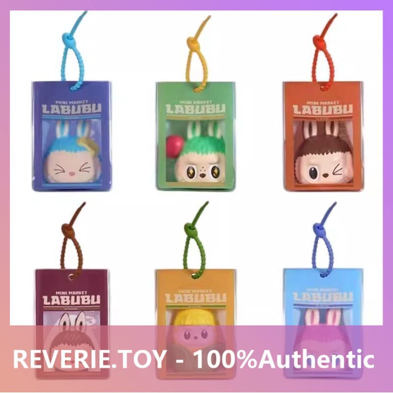 P POPMART LABUBU รสแปลกร้านสะดวกซื้อซีรีส์จี้หยิกกล่องลึกลับของขวัญของเล่นอินเทรนด์