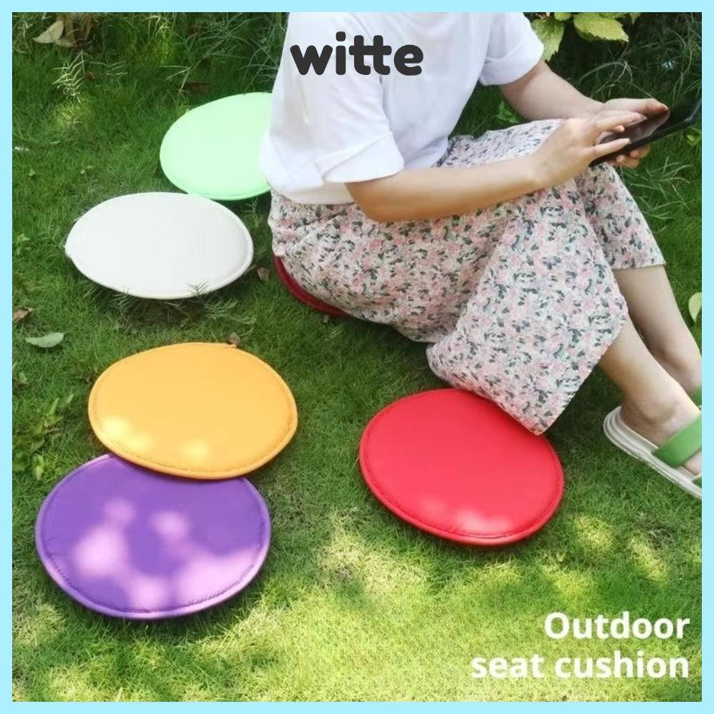 WITTE รอบเก้าอี้ Pad, 30*30 ซม.เบาะเก้าอี้วงกลม,การออกแบบที่เรียบง่ายพร้อม Drawstring Candy สีหนาฟองน้ําที่นั่ง Pad ฝาครอบสวน Patio ห้องครัวสํานักงาน