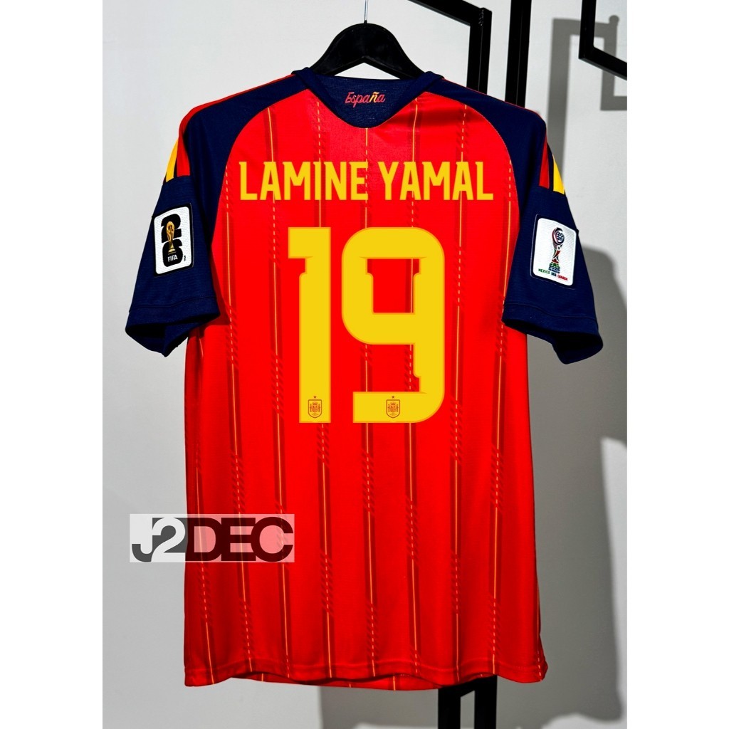 ใหม่!! เสื้อฟุตบอลโลกทีม กระทิงดุ [ 3A ] เกรดแฟนบอล Home เหย้า ปี 2026 ฟลูออฟชั่น-WC ชื่อเบอร์นักเตะครบทุกคน