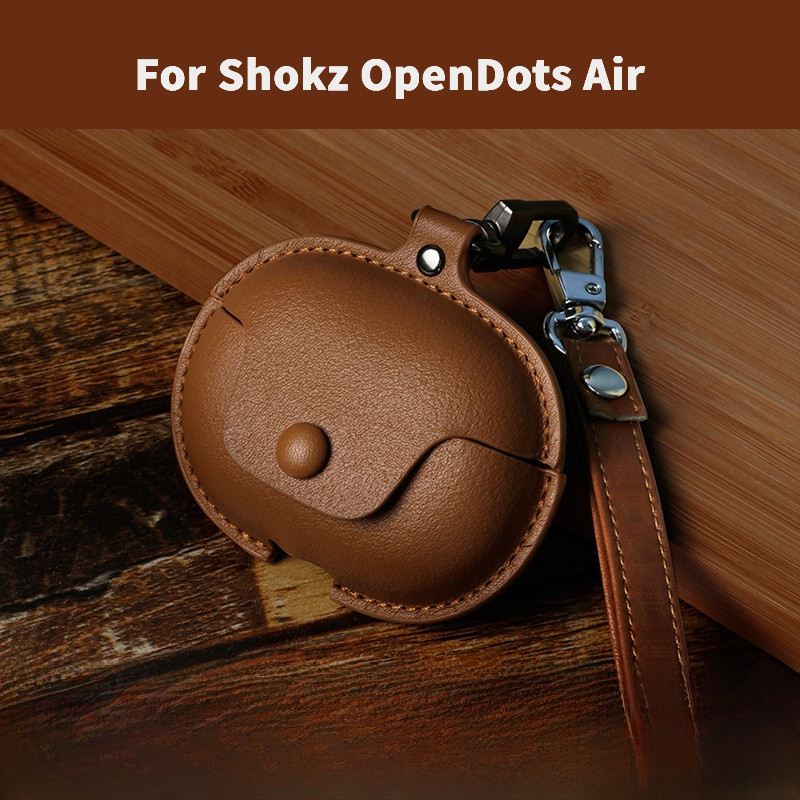 เหมาะสําหรับ Shokz OpenDots หูฟังแบบหนีบหู Air เคสหนัง PU Shokz Air E210 ฝาครอบป้องกัน