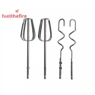 [Feel] 1/2/4 ชิ้นเครื่องตีไข่ไฟฟ้ากวนตะขอ,สแตนเลสทนทานมือถือไข่ปัดผสม Sti Kitchen Mixer [ใหม่]