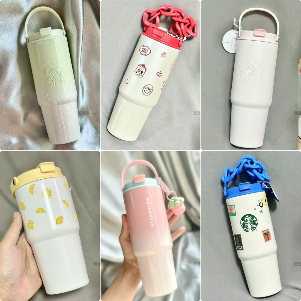 สตาร์บัคส์ความจุขนาดใหญ่จับสีเหลืองอ่อน820มิลลิลิตร เนื้ออัลปาก้า ปากดื่มคู่ถ้วยสแตนเลสฉนวนฟางถ้วยสตาร์บัคส์ถ้วยขนาดใหญ่แสงสีเหลืองจับ 8220260525
