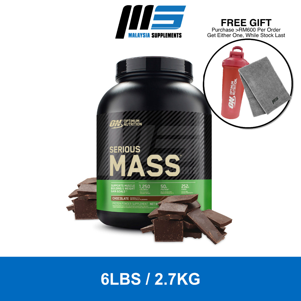 Optimum Nutrition Serious Mass 6lbs - ON Weight & Mass Gain, Muscle Building, Bulking & Sizing