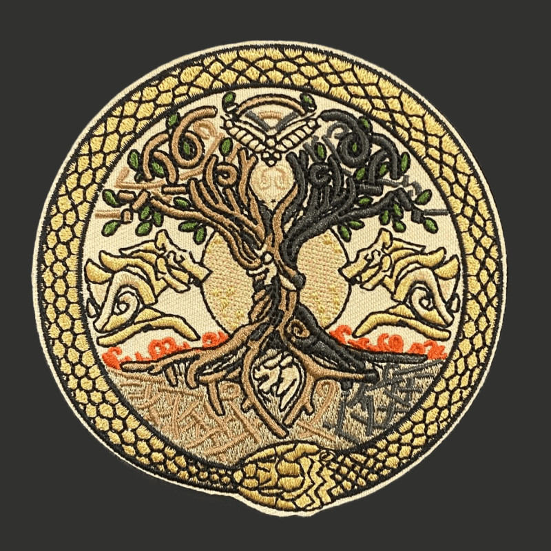 TREE OF LIFE Patch Badge เย็บปักถักร้อย Hook&loop กระเป๋าเป้สะพายหลังเสื้อผ้าสติ๊กเกอร์ตกแต่ง Armband