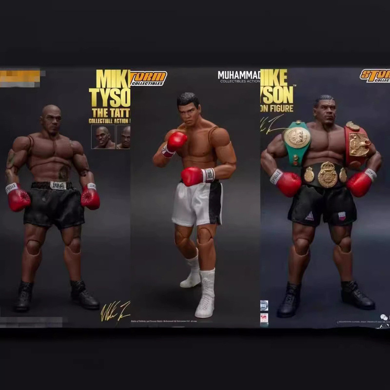 พร้อมสต็อก Boxer 1st Generation 2nd Generation Muay Tyson Boxer Mike Tyson แกะสลักสามหัวเคลื่อนย้ายไ
