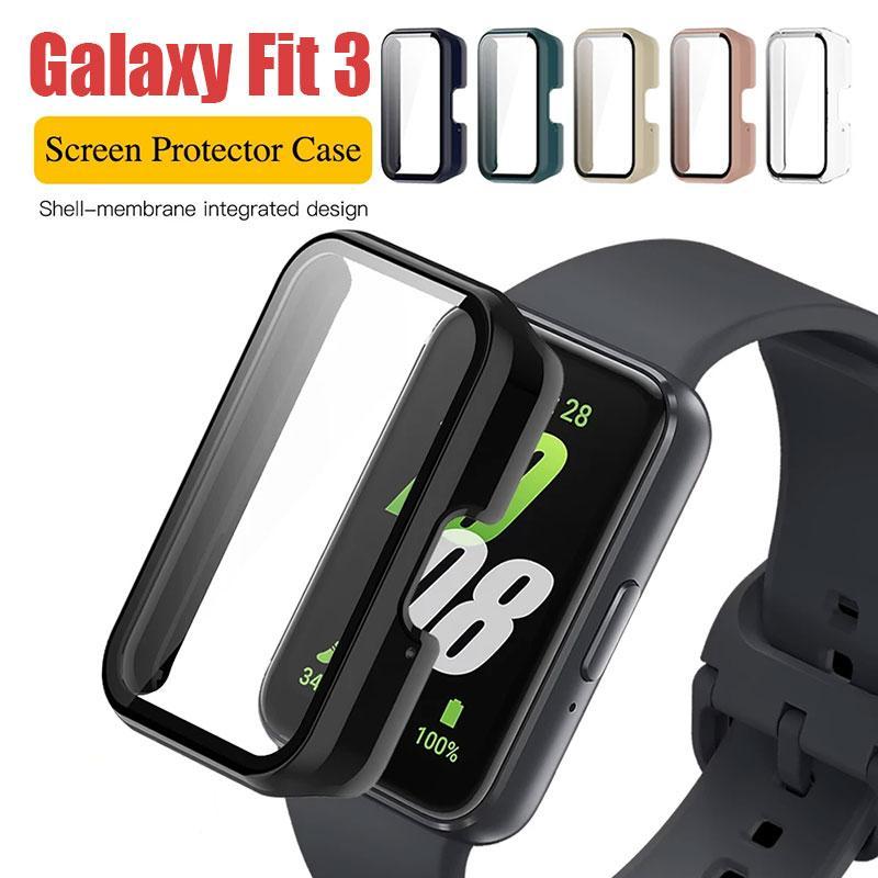 PC Glass Screen Protector Shell สําหรับ Samsung Galaxy Fit3 ป้องกันเต็มรูปแบบกรอบฟิล์มนิรภัย