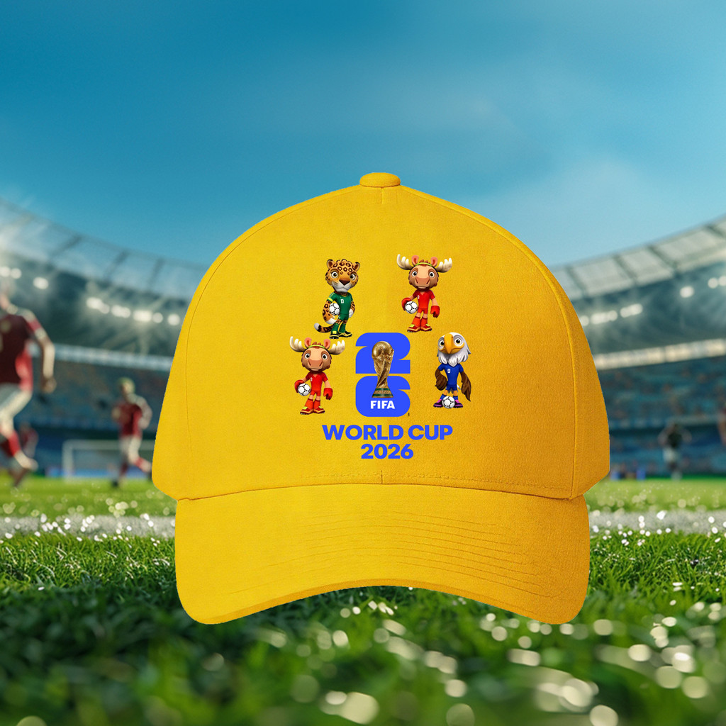 【พร้อมส่ง】 หมวกแฟนบอล World Cup — ระบายความชื้นและระบายอากาศได้ดี — เหมาะสำหรับกีฬากลางแจ้ง ฟิตเนส และกันแดด (ทรงเบสบอล)