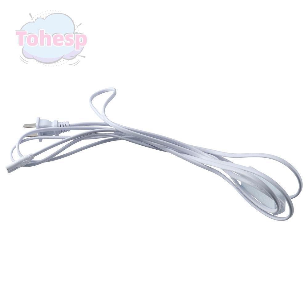 TOHESP 10ft LED Tube สายไฟ,พลาสติกสีขาว 3pin T5 T8 สายไฟ LED,แบบพกพาทองแดง 10ft LED Light Fixture Ex
