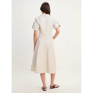 [Pomelo] เดรสยาวคอปก / Button Front Collared Midi Dress