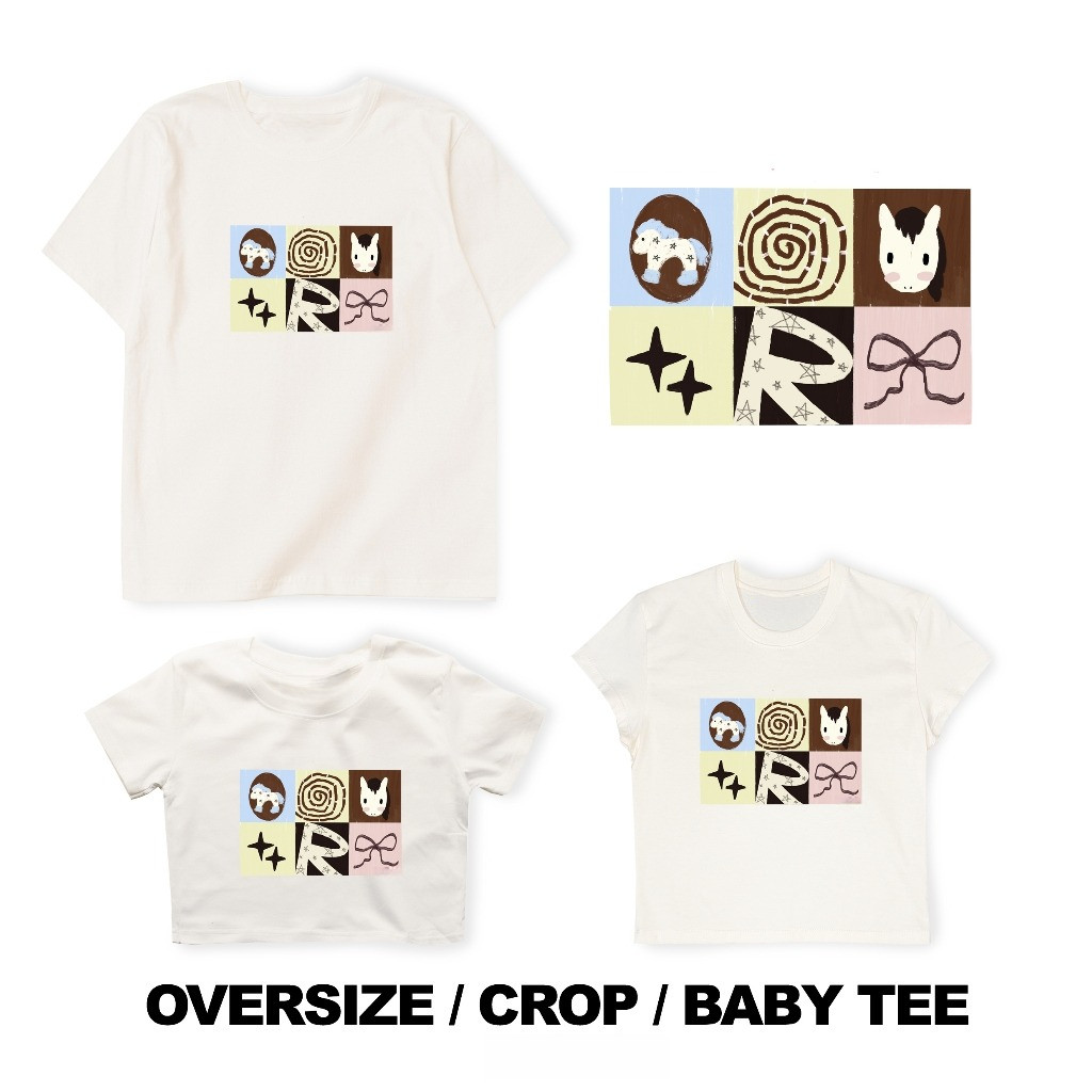 COD✅ (จัดส่งในกรุงเทพฯ) MAO Shop ❗  Oversize/Crop/Babytee ลาย Gentle mood สไตล์หวานสไตล์เกาหลี เข้ากับทุกชุดและทันสมัย