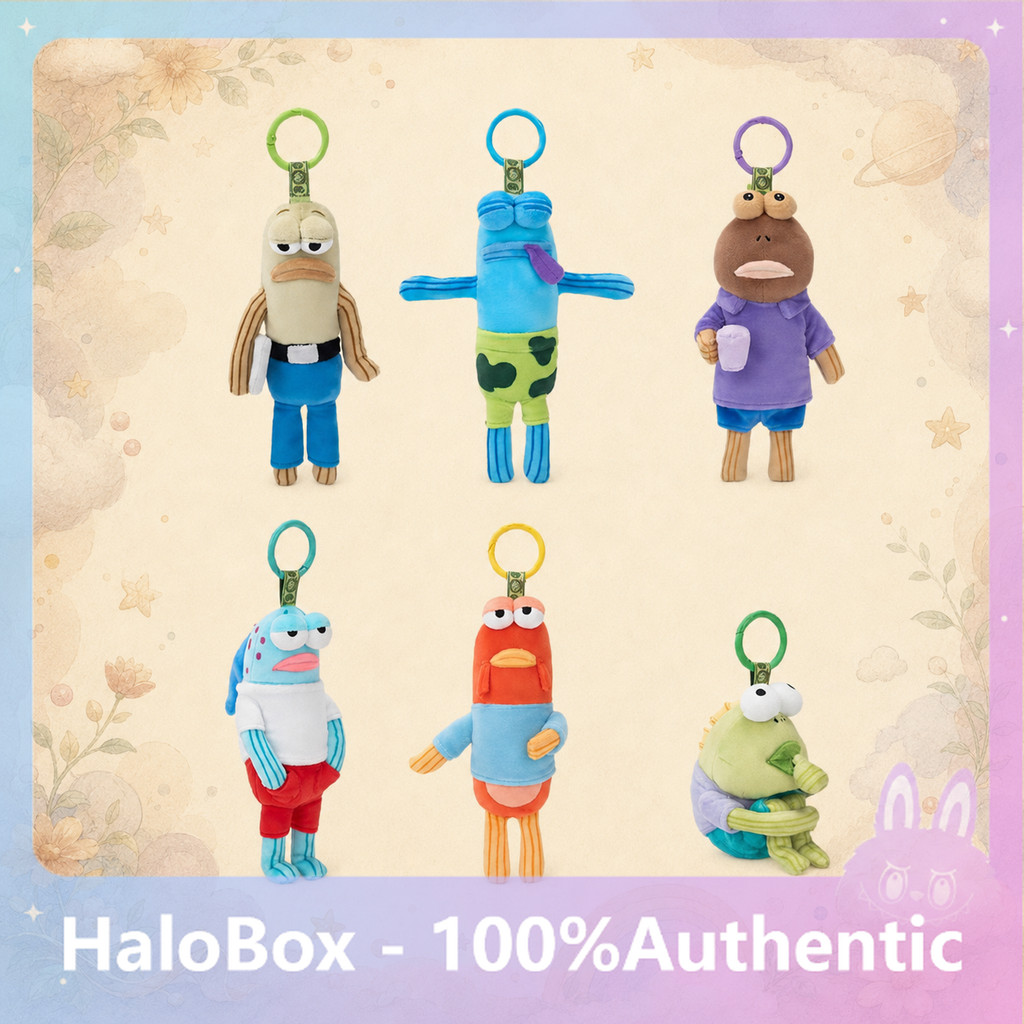 POPMART Residents of POPMART POPMART-ตลก Plush Series จี้ Mystery Box เครื่องประดับของแท้