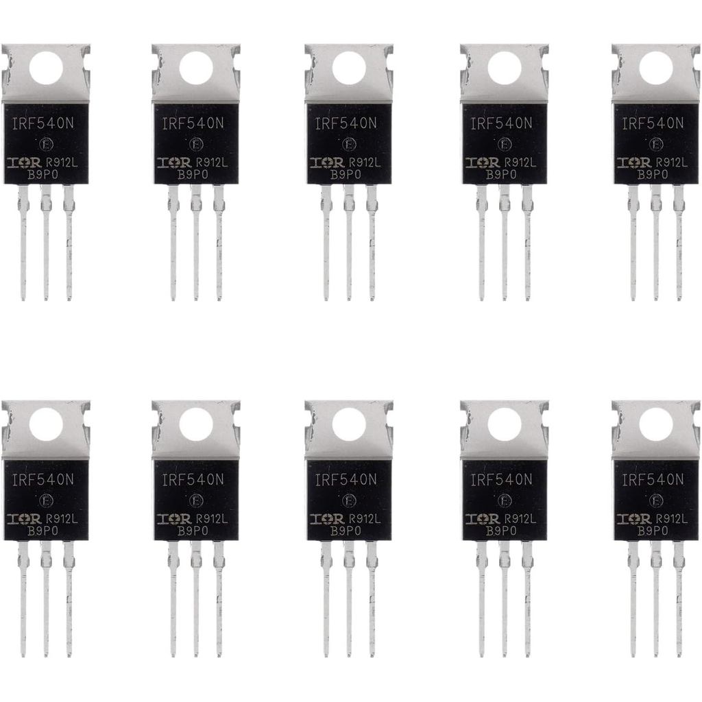 BOJACK IRF540 ทรานซิสเตอร์ MOSFET IRF540N 33A 100V N-Channel Power MOSFET TO-220AB (แพ็ค 10)