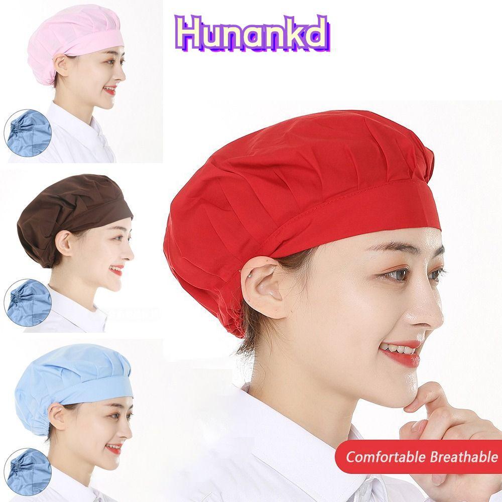 HUAN Wrap หมวกผม, Bundled Hair Cotton Dust proof Work Cap, Women Man Work Headband บริการอาหารทําอาหารหมวกอนามัยโรงแรม