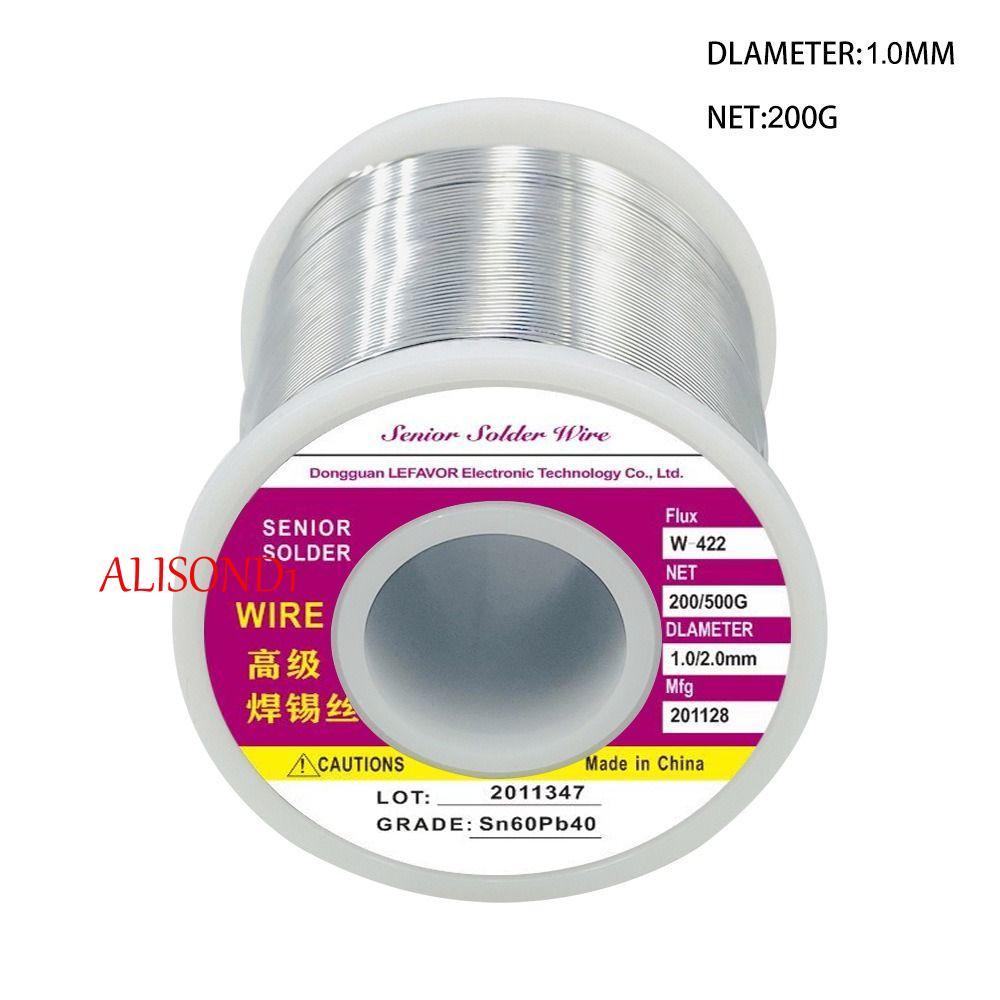ลวดบัดกรี ALISOND1, Rosin Core ลวดบัดกรีดีบุก, 200g 500g 0.8 /1.0mm อุณหภูมิต่ําพร้อมลวดเชื่อม Flux Melt ซ่อมไฟฟ้า
