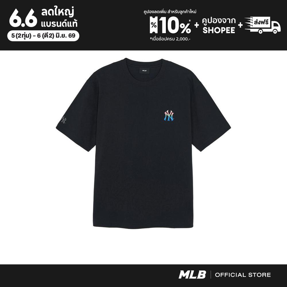MLB เสื้อยืด ยูนิเซ็กซ์ Basic Colorful Street Logo Over Fit T-Shirts รุ่น 3ATSB0663 50BKS สีดำ