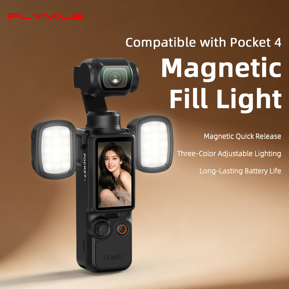 สําหรับ DJI OSMO POCKET4/3 ไฟเติมแม่เหล็ก, ไฟแสง, สิ่งประดิษฐ์เซลฟี่กล้อง, อุปกรณ์เสริมแฟลช