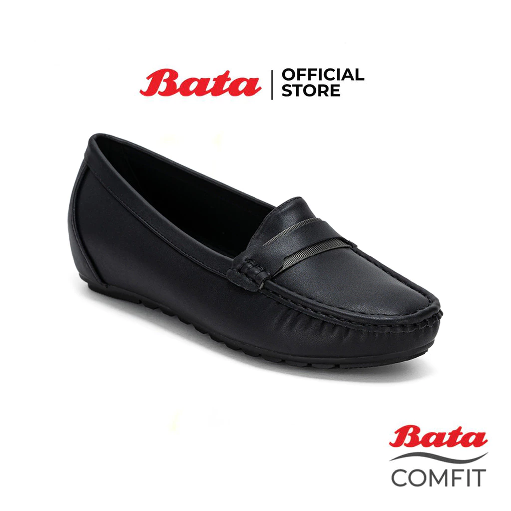 Bata บาจา รองเท้ามอคคาซีน สวมใส่ง่ายน้ำหนักเบาไม่ลื่น สำหรับผู้หญิง รุ่น Umi สีดำ 5516732 สีเบจ 5518732