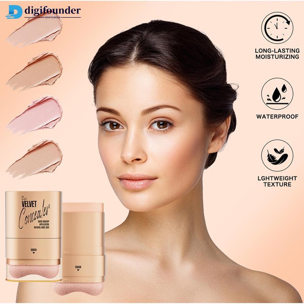 DIGIFOUNDER 2-in-1 คอนซีลเลอร์ Foundation Stick ครอบคลุม Dark Circles กันน้ํา Sweat-Resistant Facial