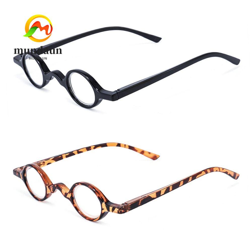 MUNDAUN แว่นสายตาทรงกลม, แว่นอ่านหนังสือแบบเบา PC, อุปกรณ์ป้องกันดวงตาวินเทจสํานักงานแว่นตาสายตายาวตามอายุ