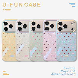 คลาสสิก Macaron สี Wave Point โทรศัพท์มือถือกรณีสําหรับ iPhone 17 16 15 14 13 Pro Max 17Pro TPU Big Hole Shock ทนมือถือปกหลัง