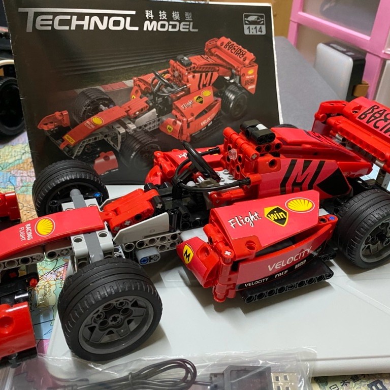 ชุดตัวต่อรถบังคับ Mork 025002 Rc F1 Racing Car - มีรีโมทบังคับ [แบบประกอบแล้ว NO BOX]