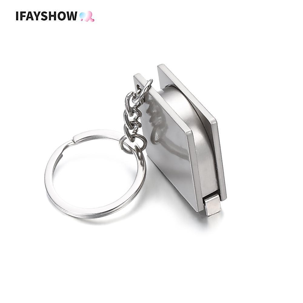IFAYSHOW ไม้บรรทัดแบบยืดหดได้วัด DIY เครื่องมือวัดสแตนเลส