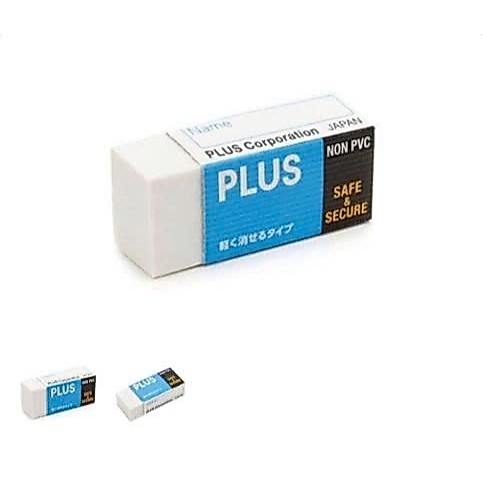 Combo ยางลบดินสอ 2 ชิ้น Plus ER-060NS ทําความสะอาดและปลอดภัย
