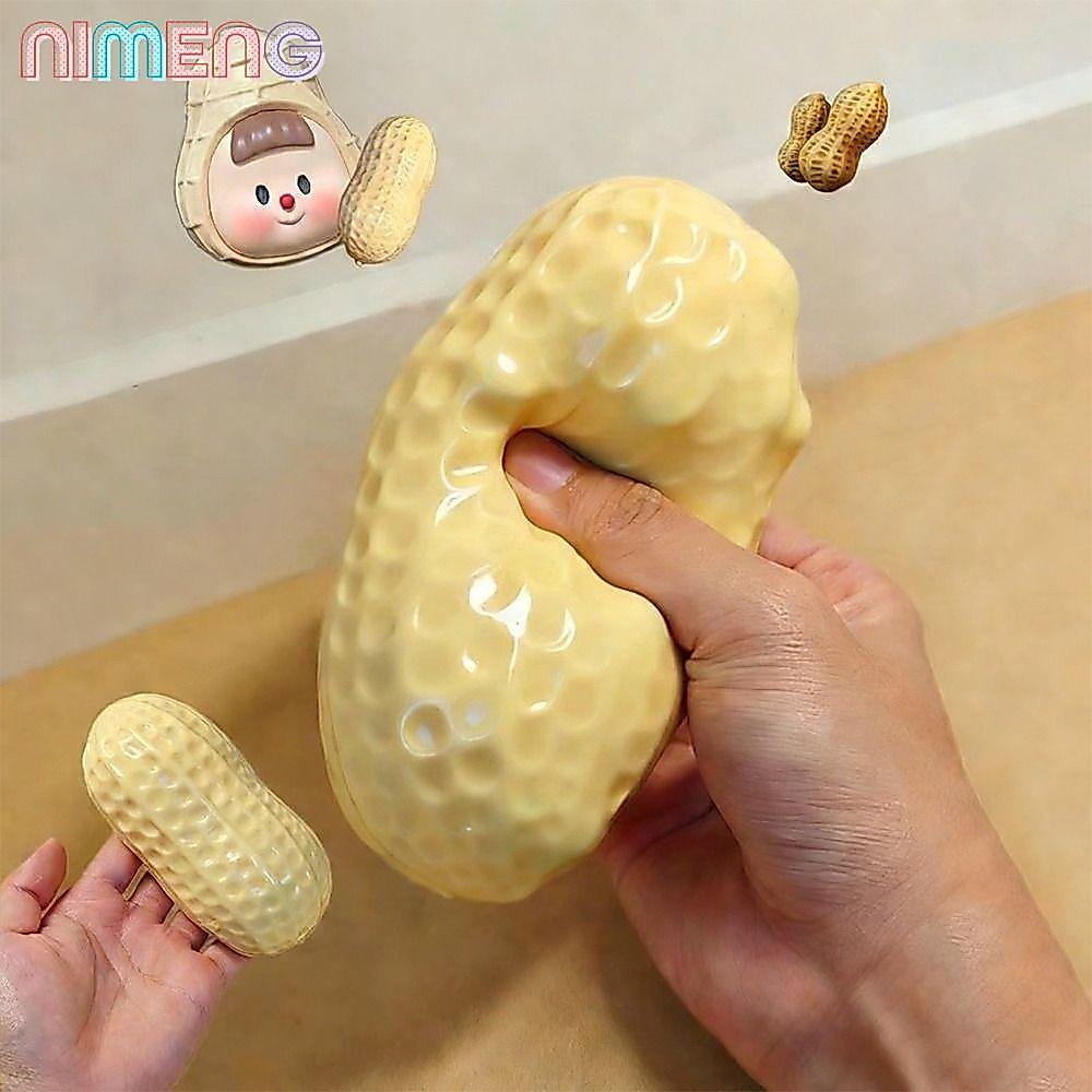 NIMENG จําลองถั่วลิสง Squishy ของเล่น, นุ่มความเครียดบรรเทาบีบ Fidget ของเล่น, Creative ช้า Rebound Sensory ของเล่น Party Favors ของขวัญ