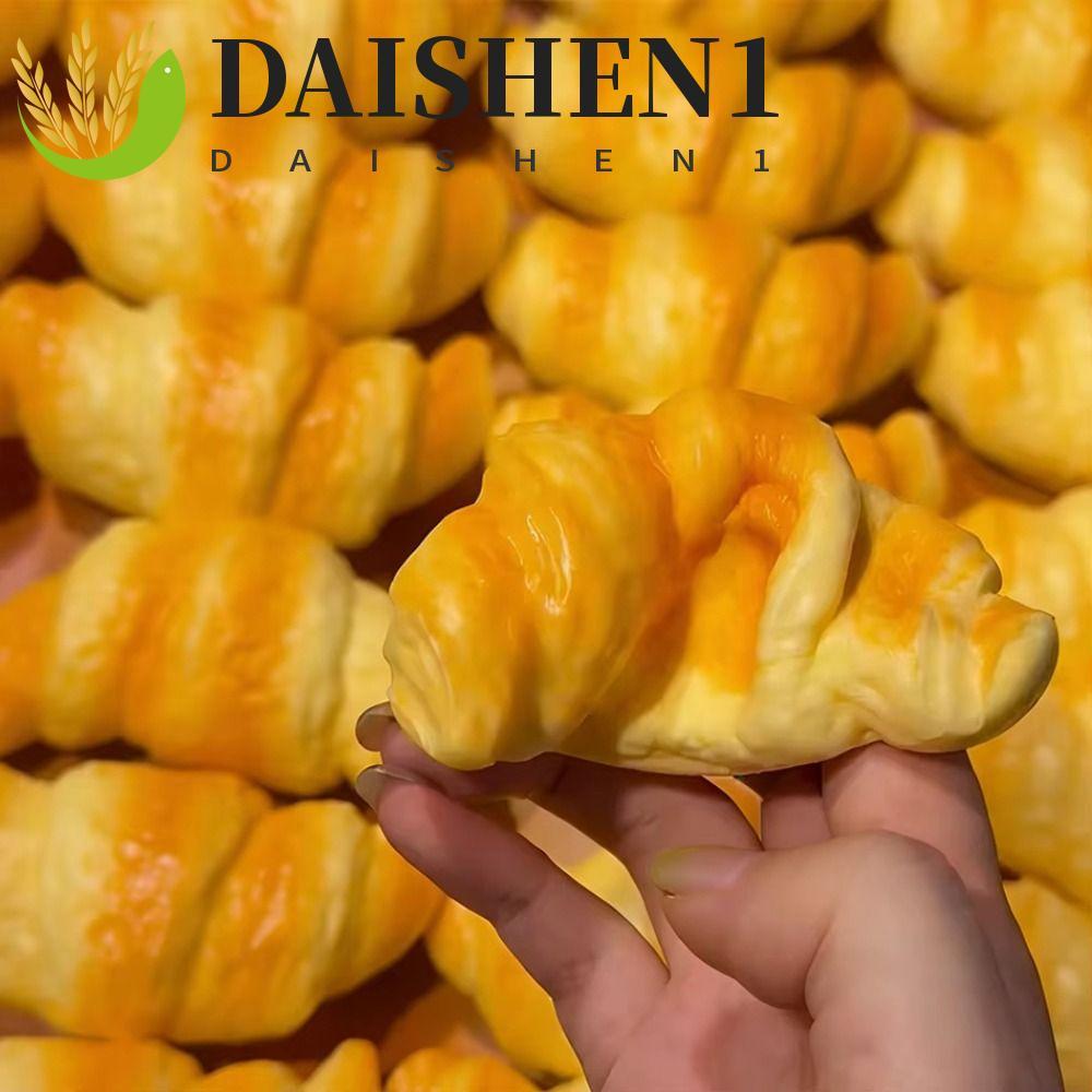 DAISHEN1 Sensory Fidget Ball, Slow Rising Pinch Croissant Squishy ของเล่น, เด็กผู้ใหญ่มือผ่อนคลายหนา Sticky Slow Rebound ของเล่นพนักงานออฟฟิศ