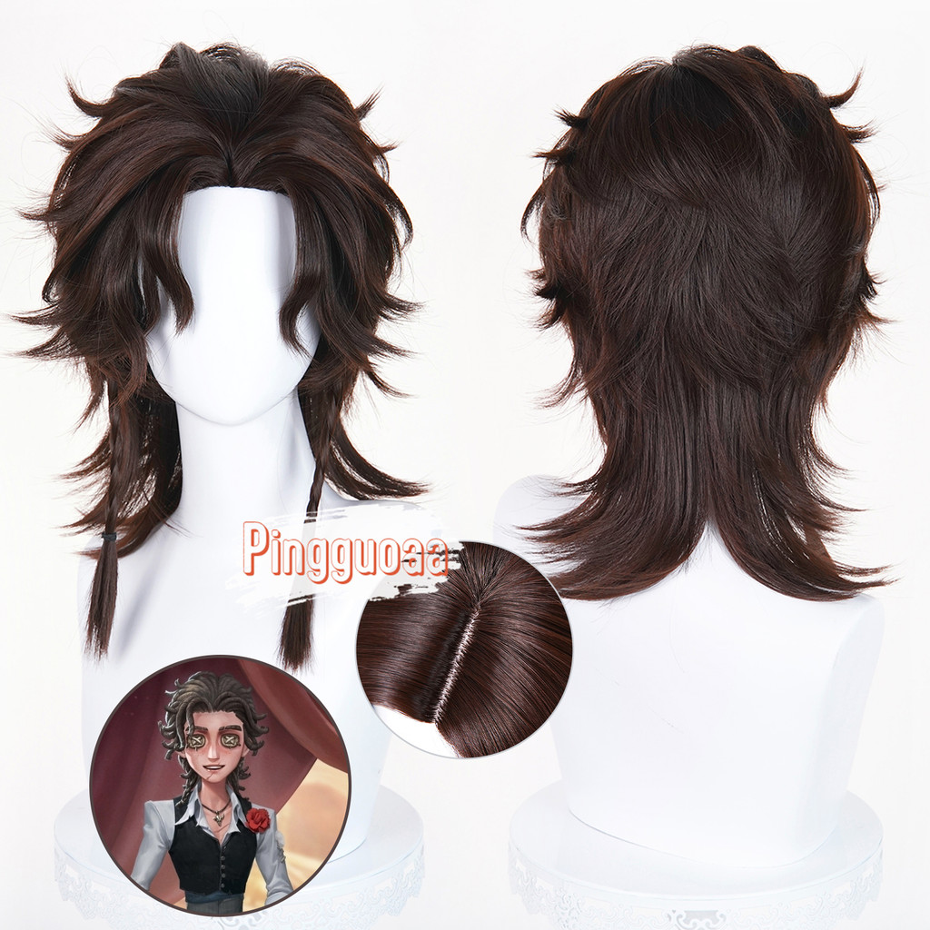 Identity V Matador Hernando Romero คอสเพลย์วิกผม 42 ซม.สั้น Man Wigs อะนิเมะฮาโลวีนทนความร้อนผมสังเคราะห์