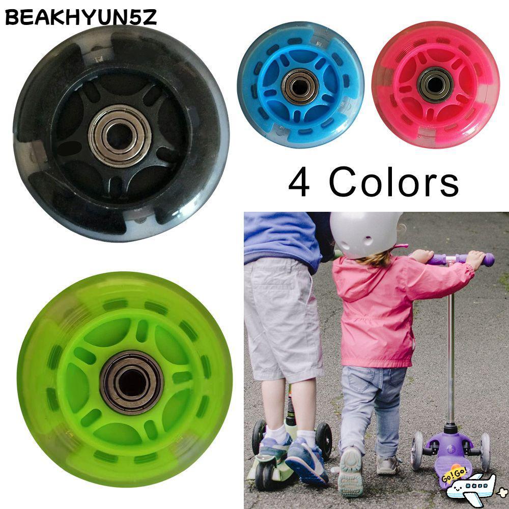 BEAKHYUN5Z ของเล่นล้อสกู๊ตเตอร์ LED 4 สี ของขวัญสําหรับเด็ก ล้อสเก็ต