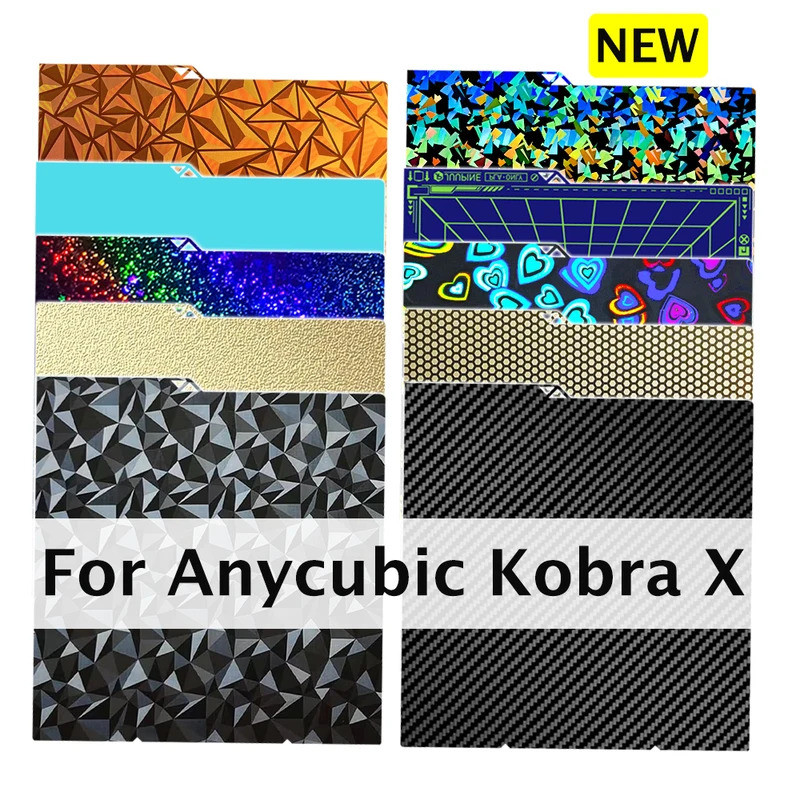 HB สําหรับ Anycubic Kobra X สร้างแผ่นอัพเกรด Smooth Textured KX สร้างแผ่นเตียงสองด้านยืดหยุ่นที่ถอดออกได้ Kobra X อุปกรณ์เสริม 264X276 มม.