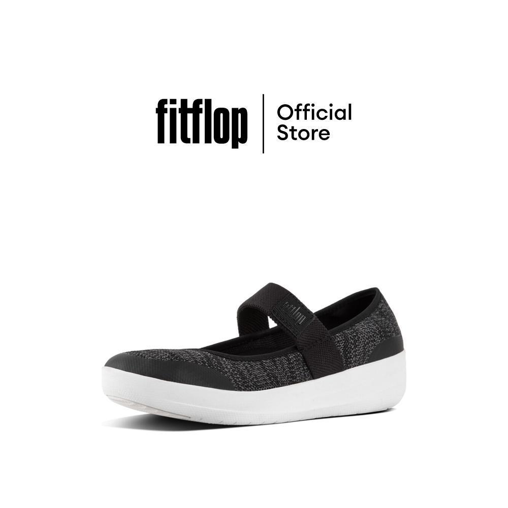 FITFLOP UBERKNIT MARY JANES รองเท้าทรงบัลเล่ต์ผู้หญิง รุ่น L27-546 สี BLACK