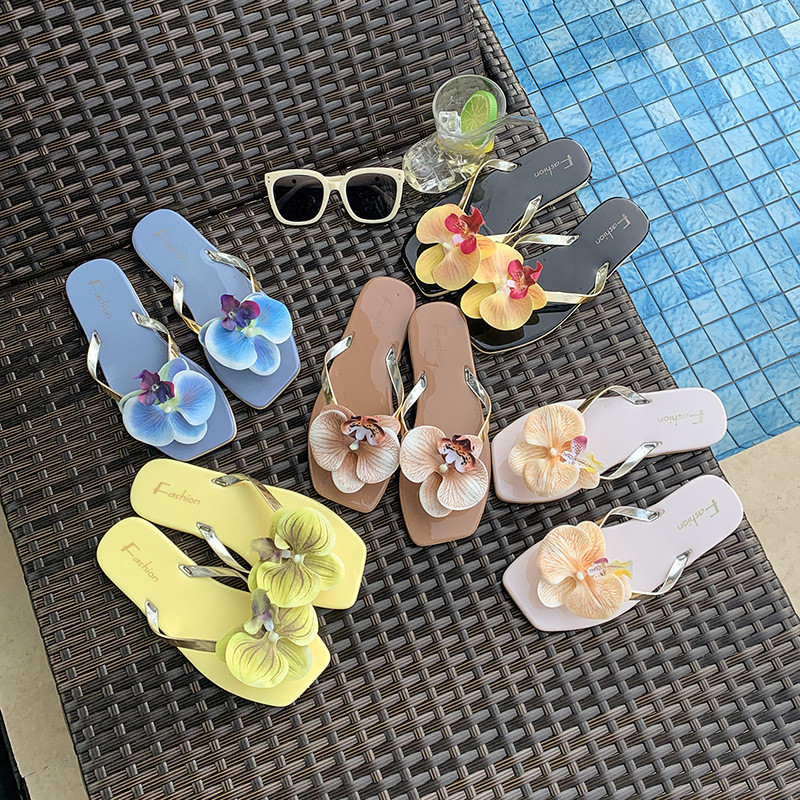 Earth Walk Sandal Factory รองเท้าแตะนางฟ้านุ่มฝรั่งเศส สไตล์ Niche Orchid